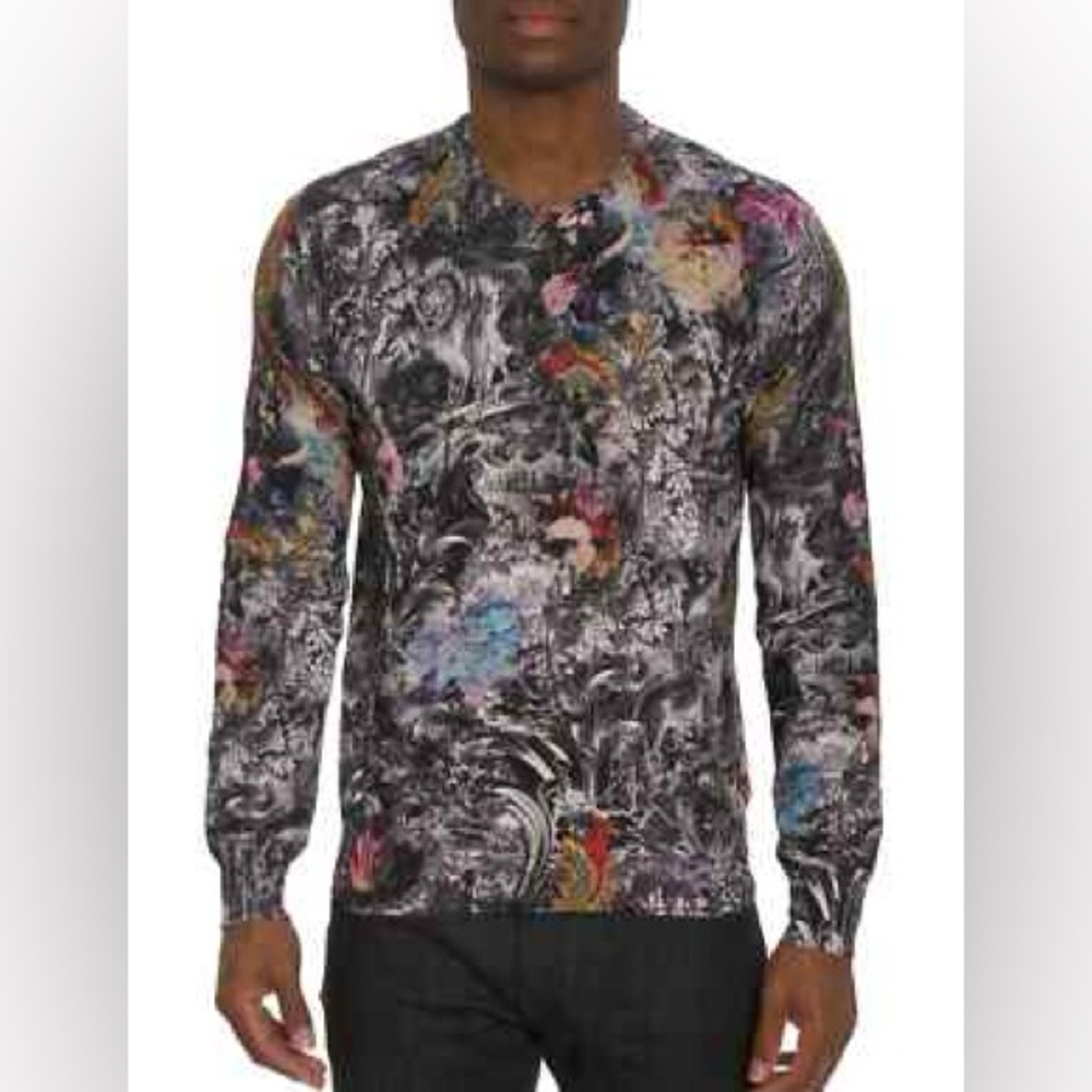 Robert Graham ROARING FLORALS Lion Renaissance Sweater
